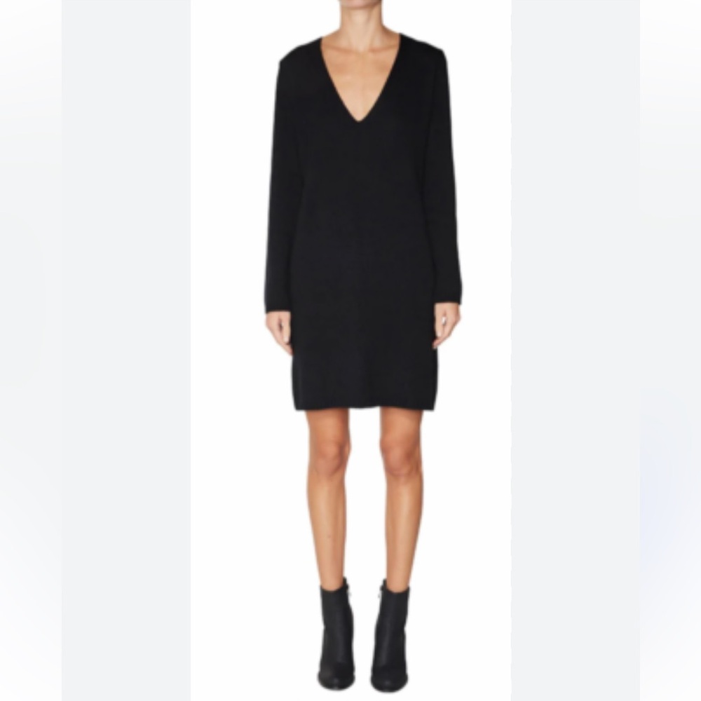 Vince wool/cashmere Mini sweater dress in dark brown size M